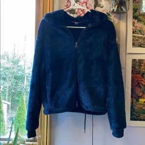 Blue fuzzy jacket
